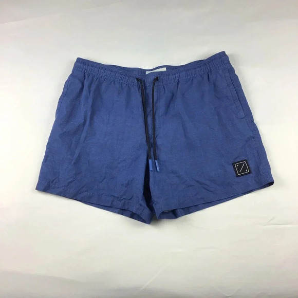 American Eagle Men’s Swim Trunks Shorts Drawstrings Blue Size Large - Picture 3 of 7